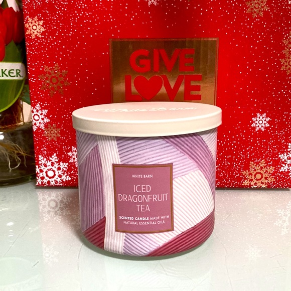 Bath And Body Works Iced Dragonfruit Tea 3 Wick Candle BBW - Picture 6 of 6